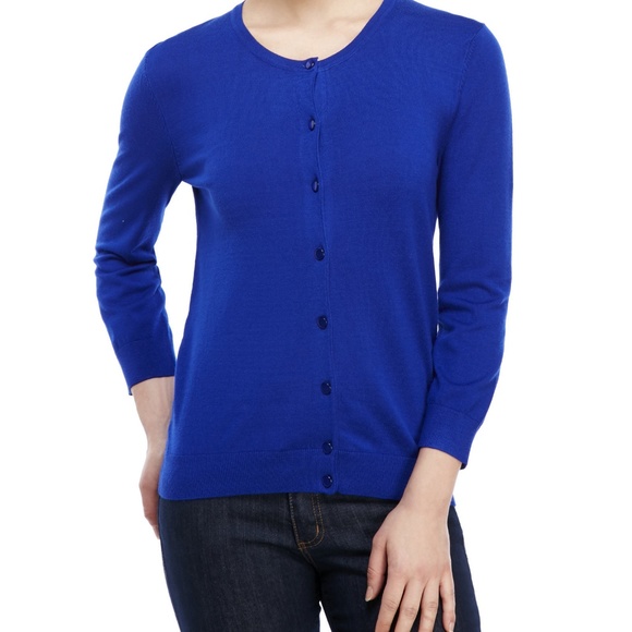 Cable & Gauge Sweaters - Cable and Gauge Blue Cardigan New